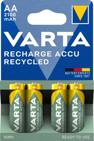 VARTA Batterien AA, wiederaufladbar, 4 Stück, Recycled